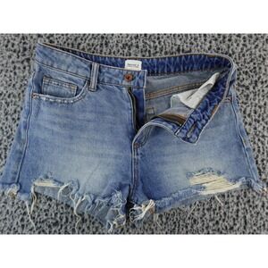Special A Women‎ Denim Shorts Distressed Frayed Blue Jean Size S